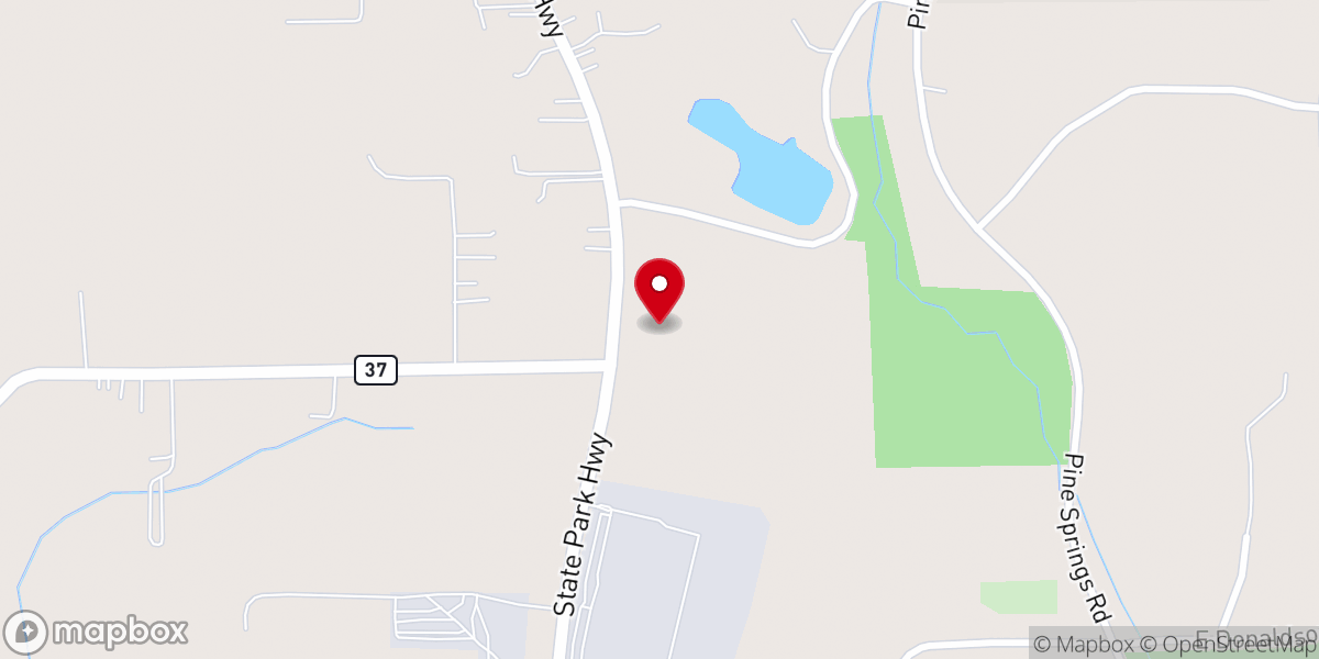 Map showing location of Rise Again Baptist Church