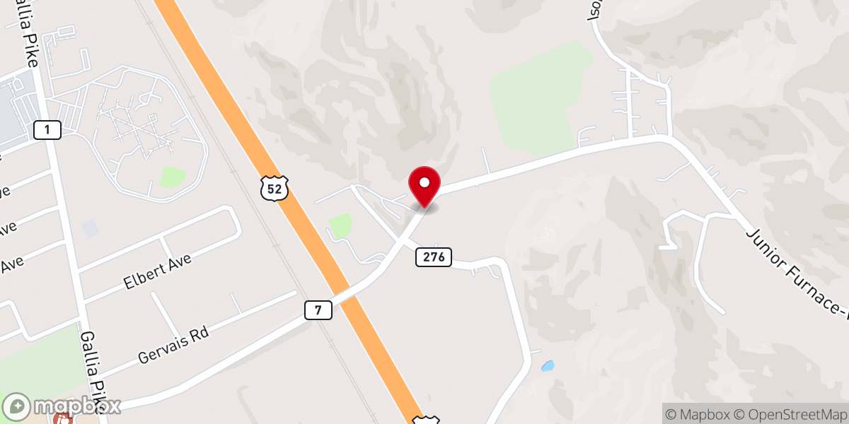 Map showing location of Ginat Creek Church