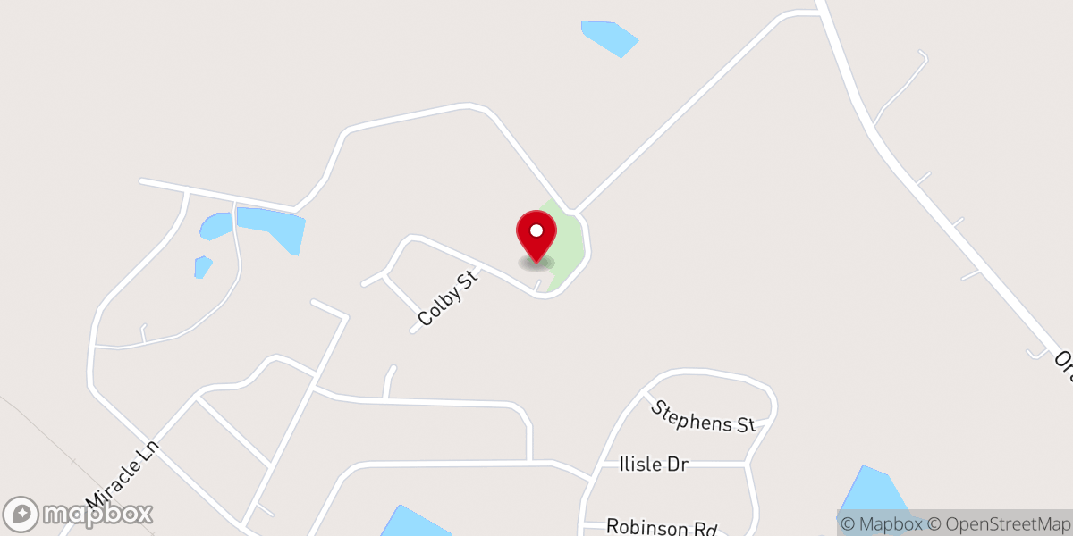 Map showing location of North Thompson Baptist Church