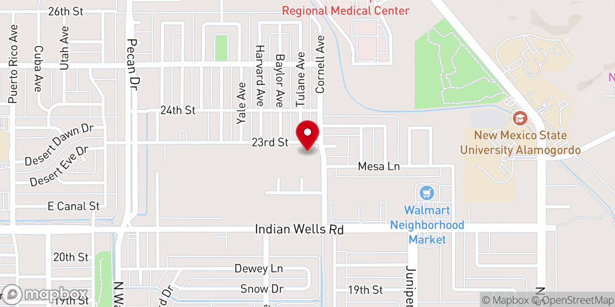Map showing location of First Christian Church