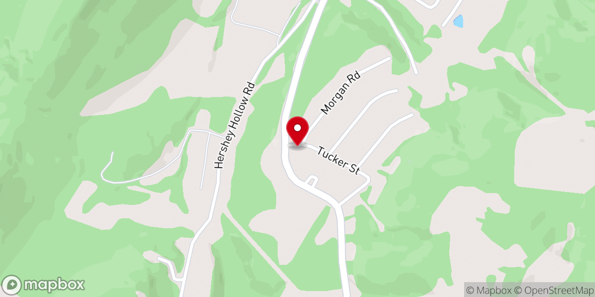 Map showing location of New Creek Southern Baptist Church