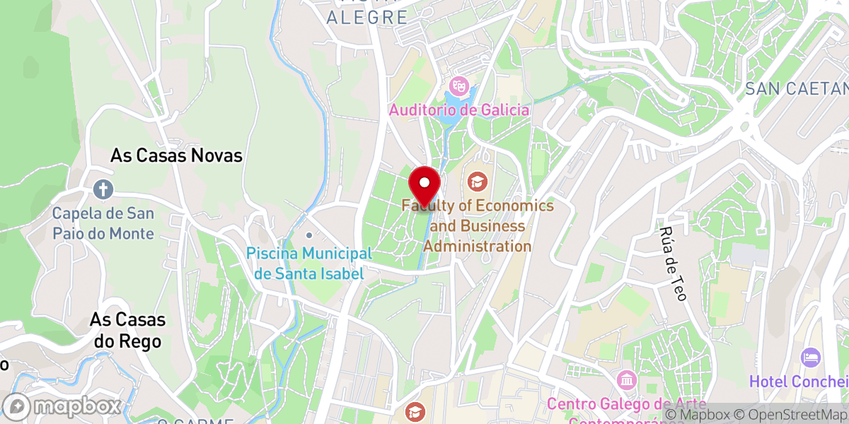 Map showing location of Museo de Historia Natural-USC