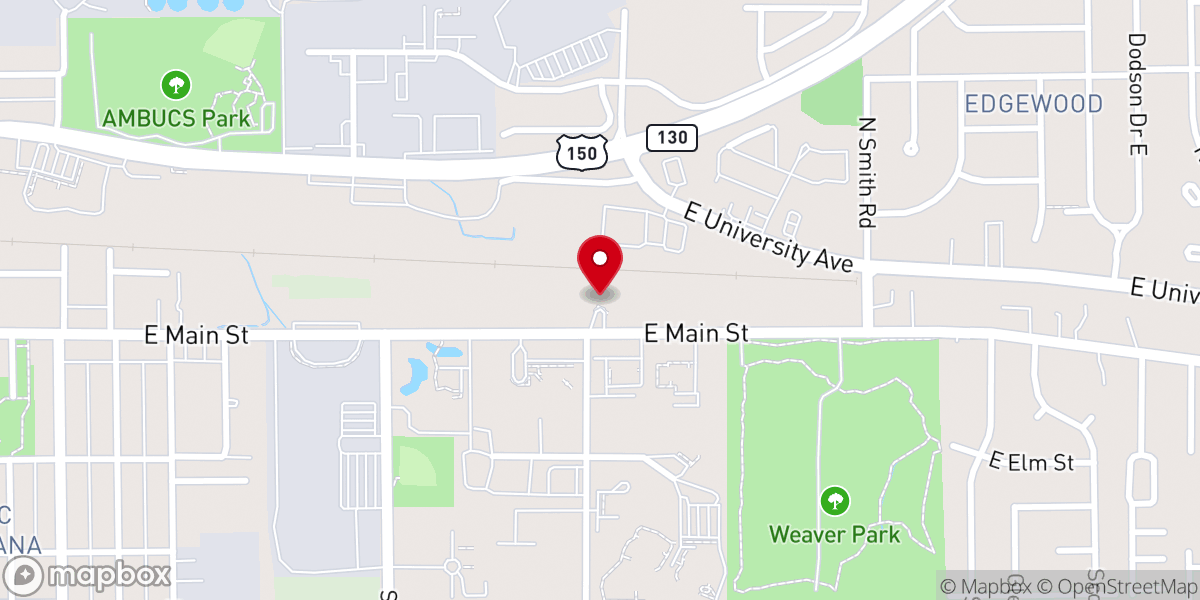 Map showing location of Urbana-Champaign Friends Meeting
