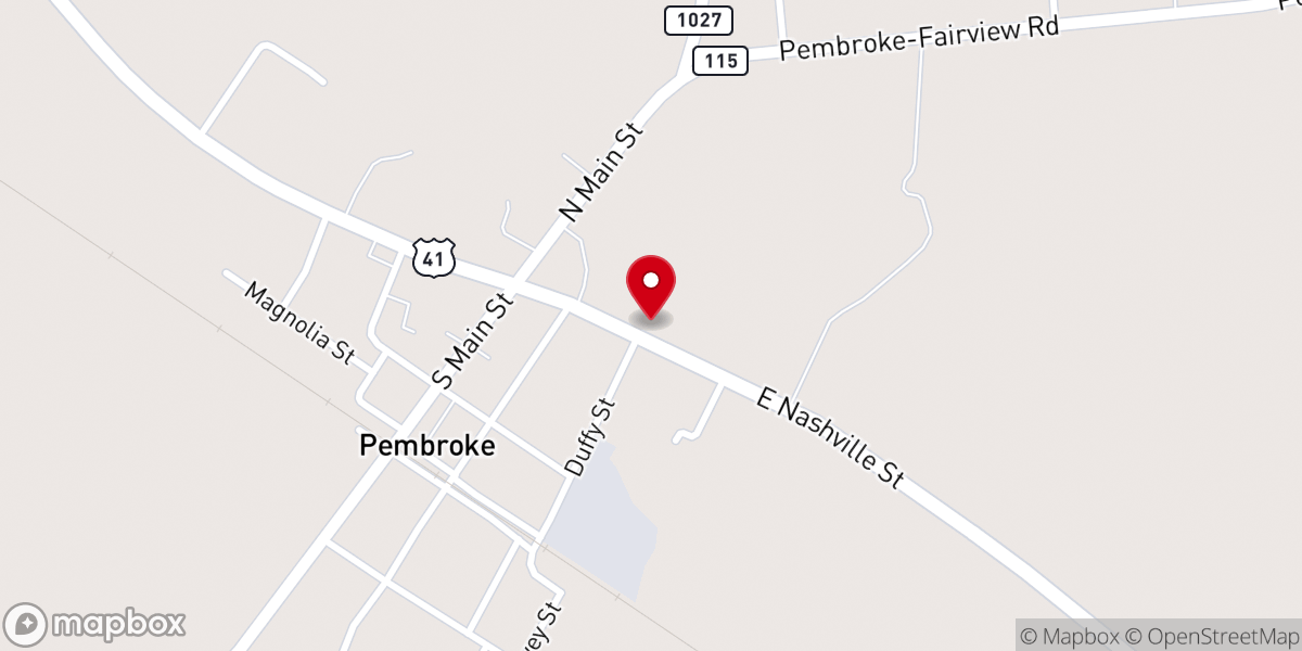 Map showing location of Pembroke Methodist Church