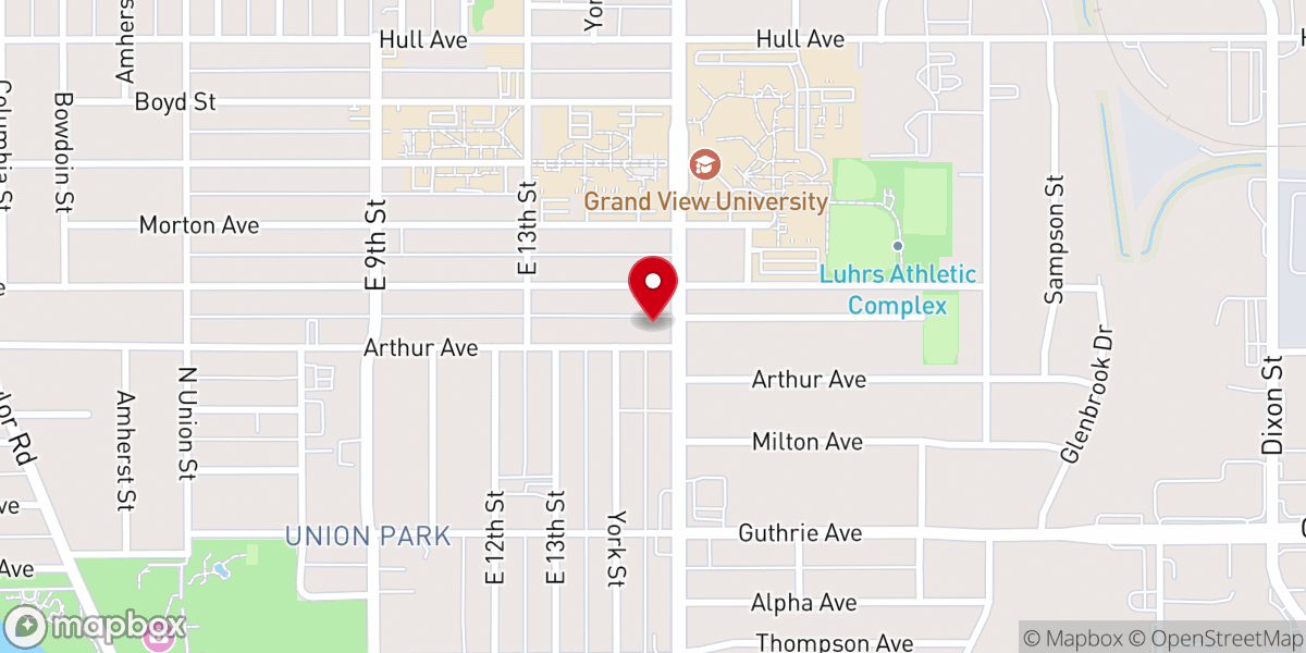Map showing location of Penn Avenue Church of God