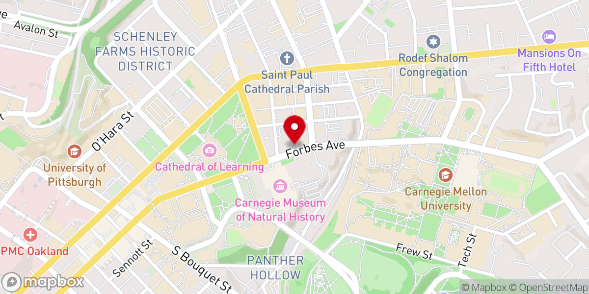 Map showing location of Lutheran University Center