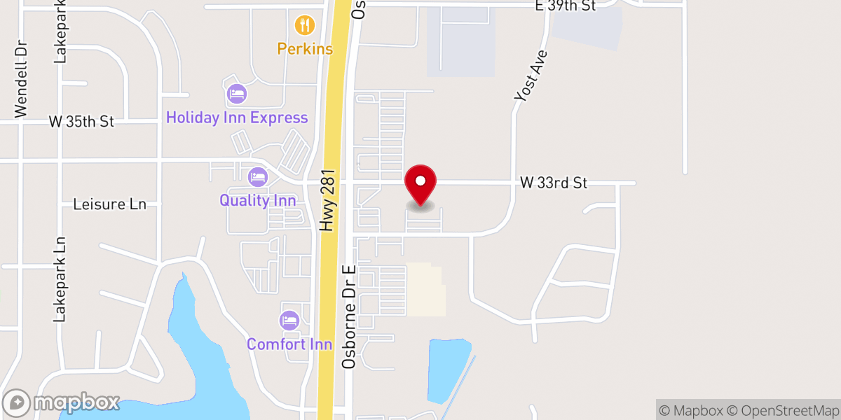 Map showing location of Hampton Inn Hastings