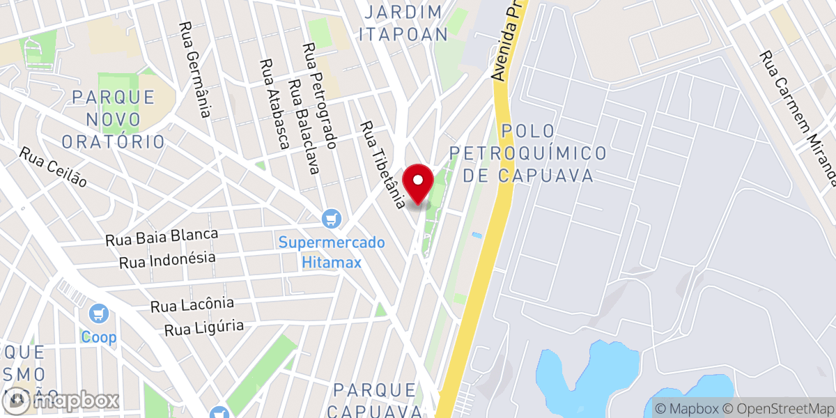 Map showing location of Igreja Batista em Parque Capuava