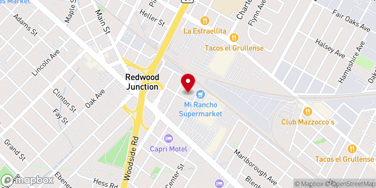 Map showing location of Second Baptist Church