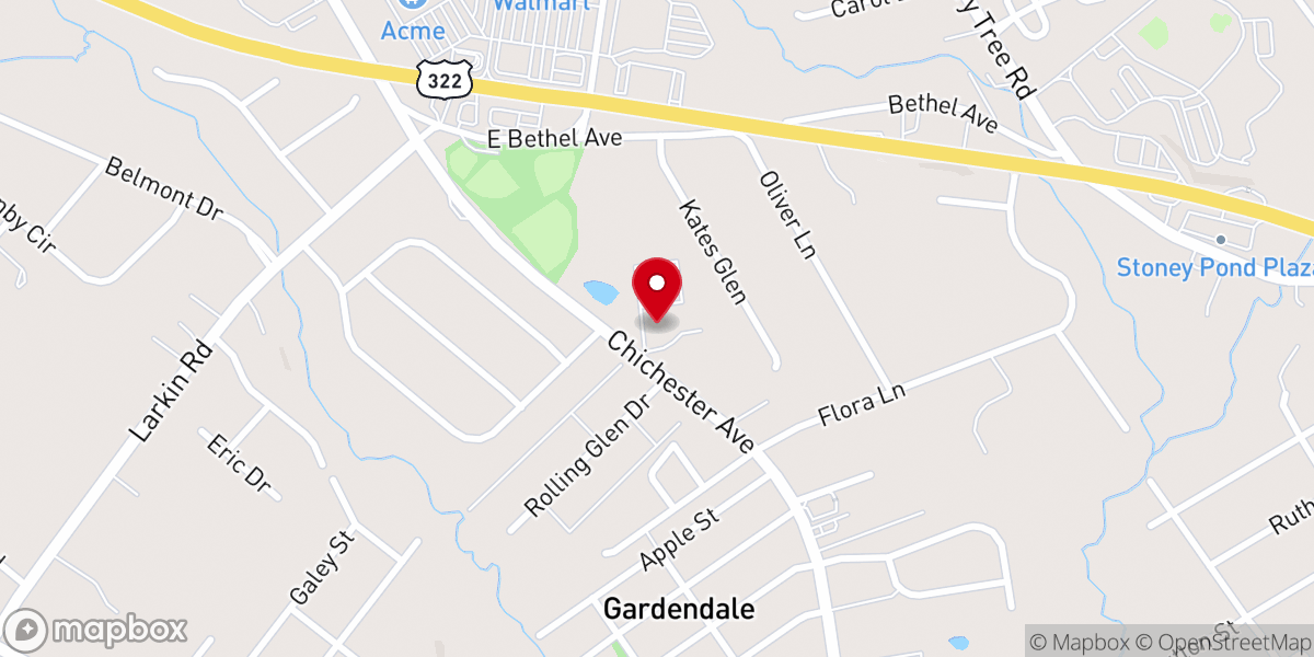 Map showing location of Saint John Fisher Roman Catholic Church