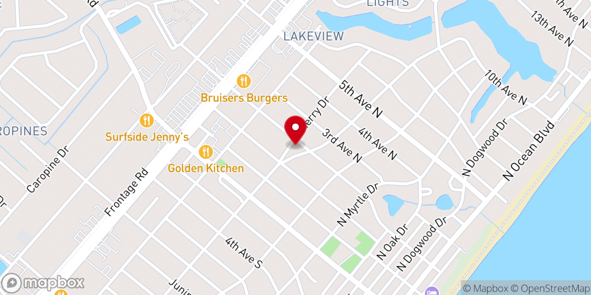Map showing location of Pine Drive Reformed Church