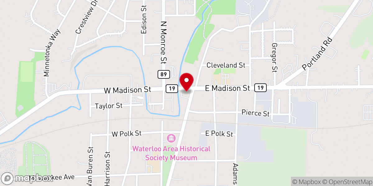 Map showing location of St Paul's Lutheran Church