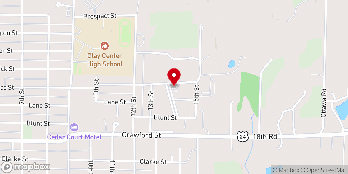 Map showing location of Hebron Reformed Presbyterian Church