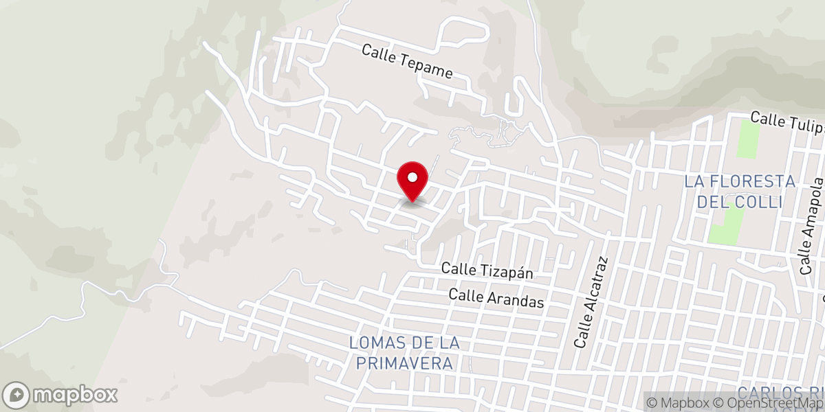 Map showing location of Iglesia Bautista Fundamental Monte Calvario