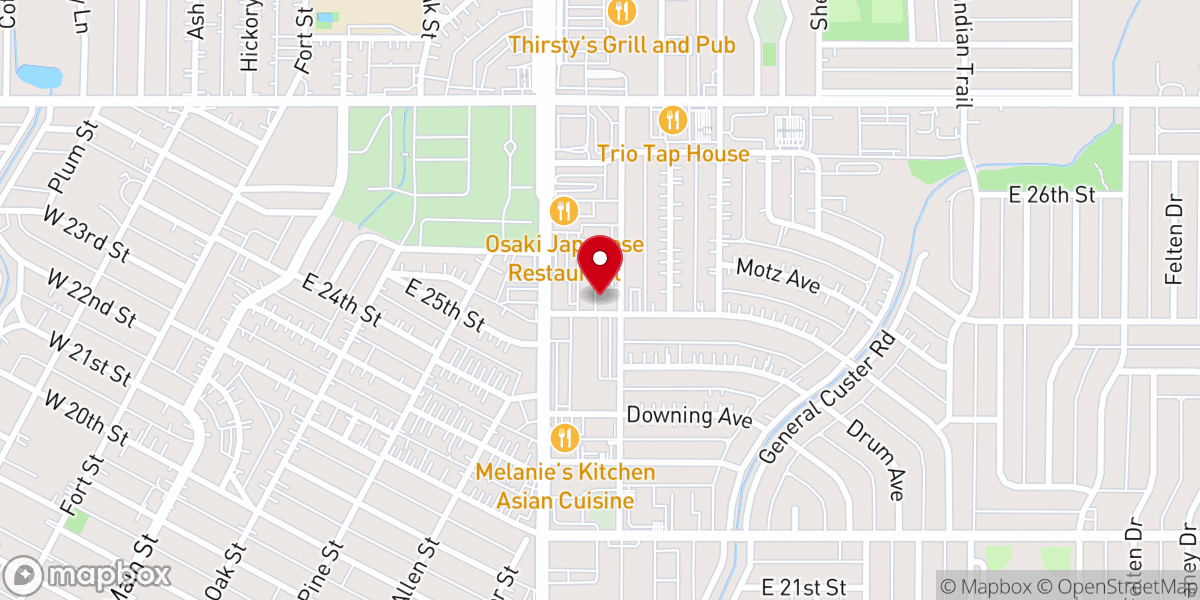 Map showing location of Catholic Charities of Northern Kansas