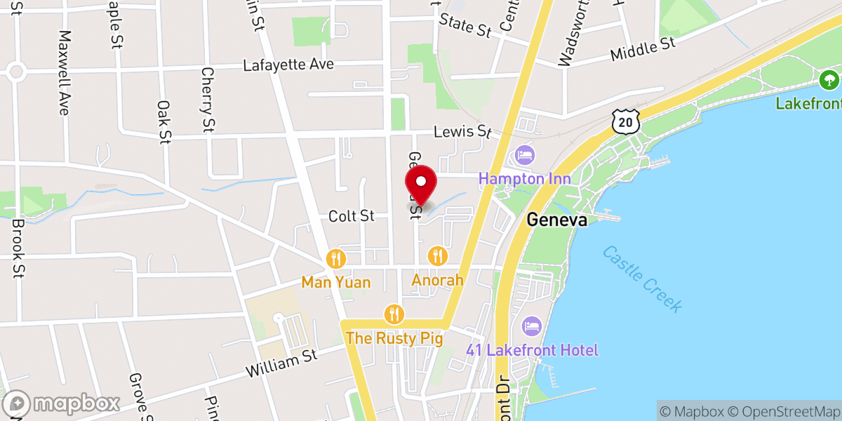 Map showing location of Living Hope Baptist Church
