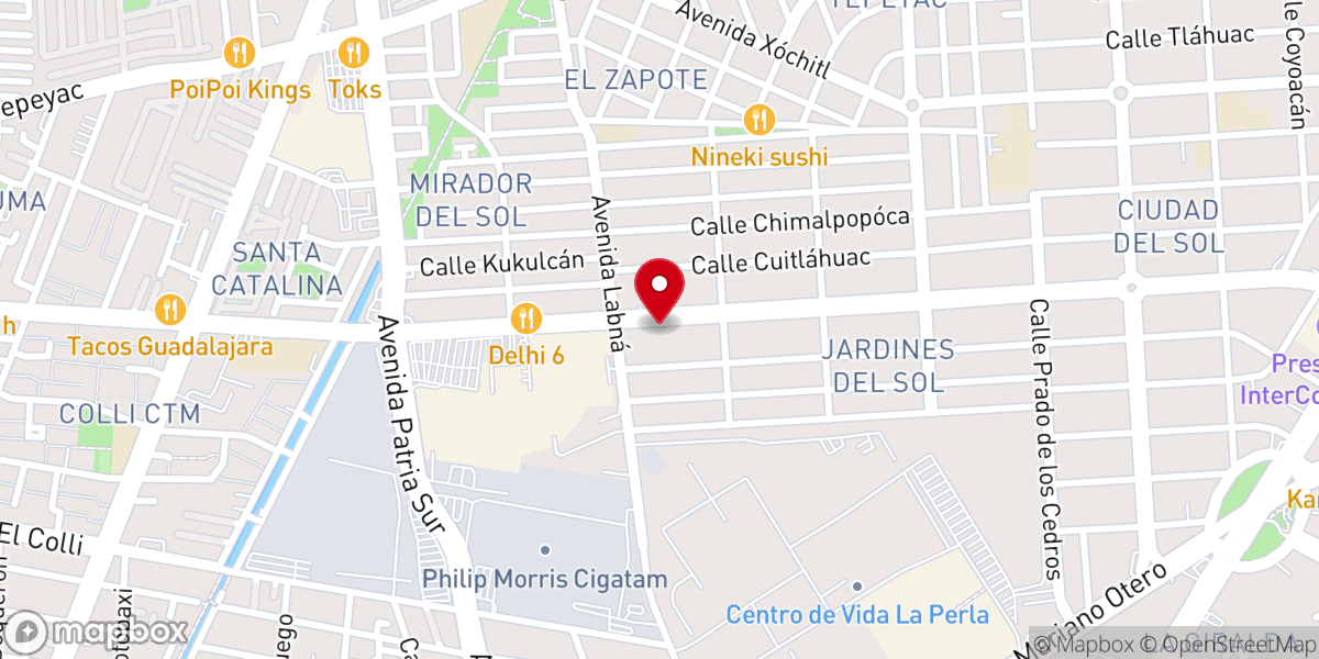 Map showing location of Centro Pastoral Catolico S. Juan Bautista