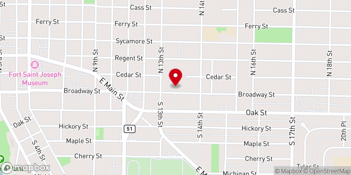Map showing location of Niles Philadelphia Seventh-day Adventist Church