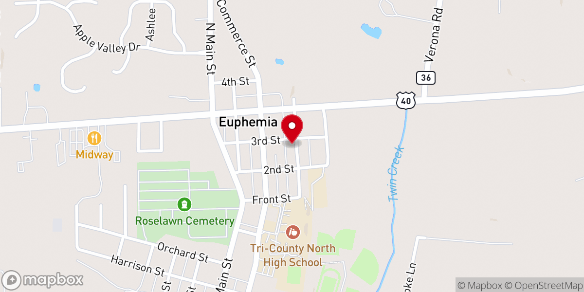 Map showing location of Community of Faith Churches Inc