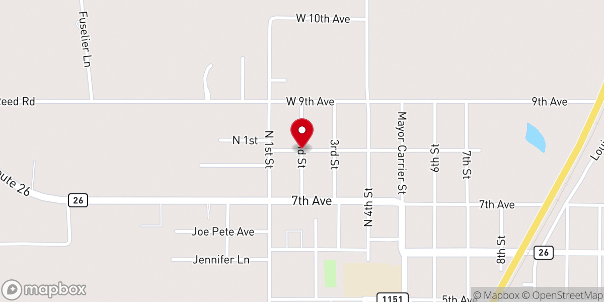 Map showing location of New Beginnings Assembly of God