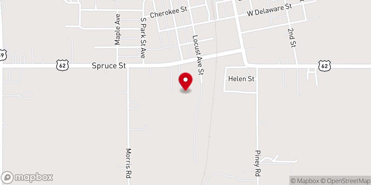 Map showing location of Cornerstone Baptist Church
