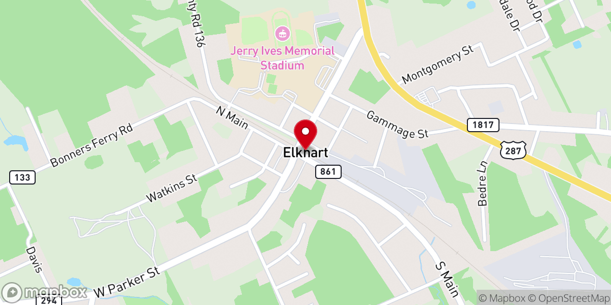 Map showing location of Congregational Methodist Church