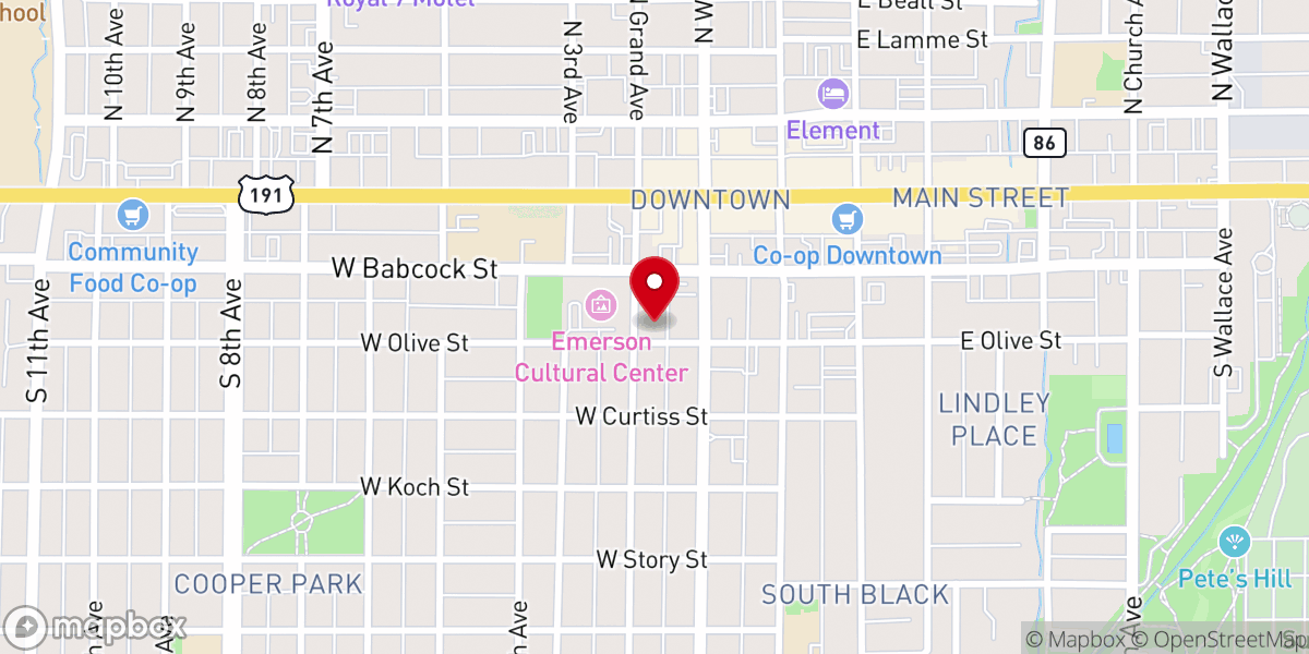 Map showing location of Peace of Christ Community Church