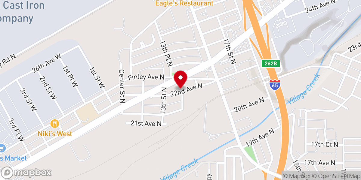Map showing location of Forge Temple C.O.G.I.C.