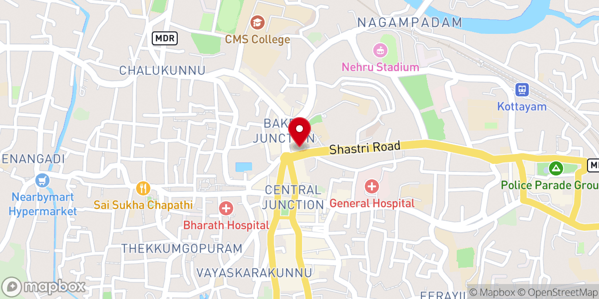 Map showing location of CSI Diocesan Book Depot