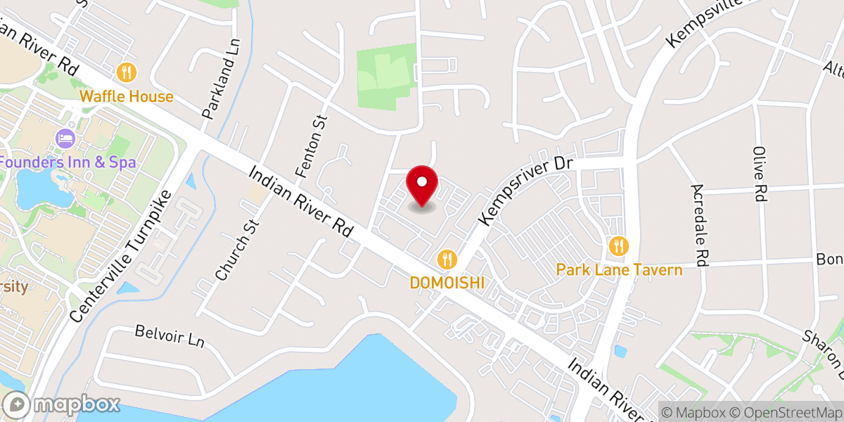 Map showing location of New Life Church- Kempsville Campus