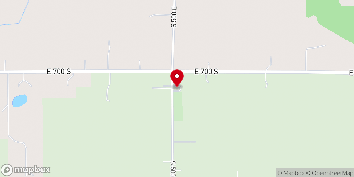 Map showing location of Jefferson Chapel Community Church