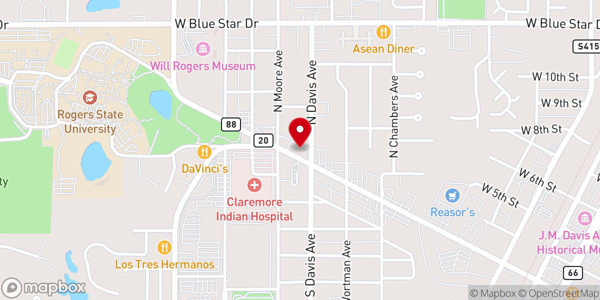 Map showing location of Memorial Heights Baptist Church