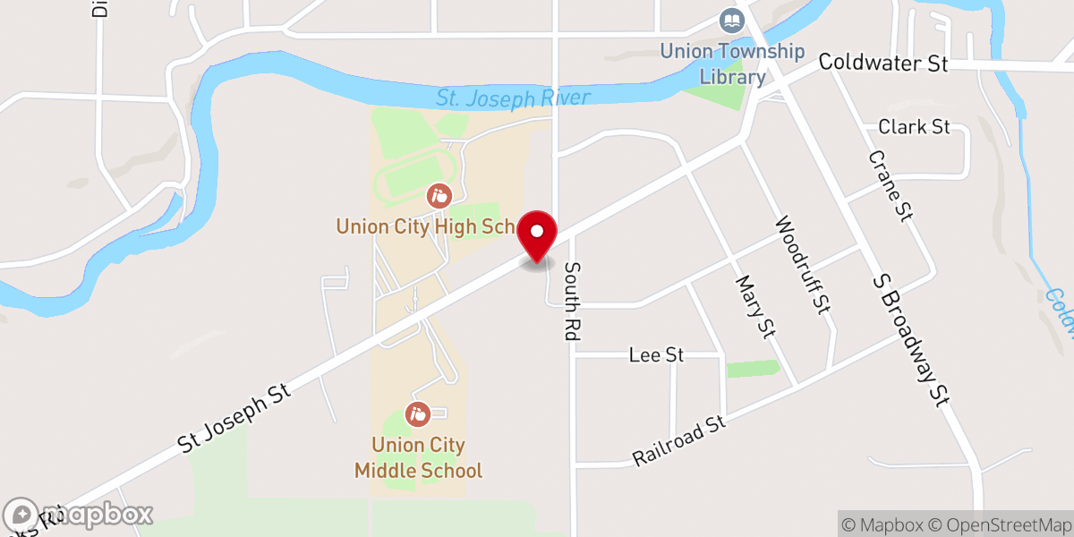 Map showing location of Our Savior Lutheran Church