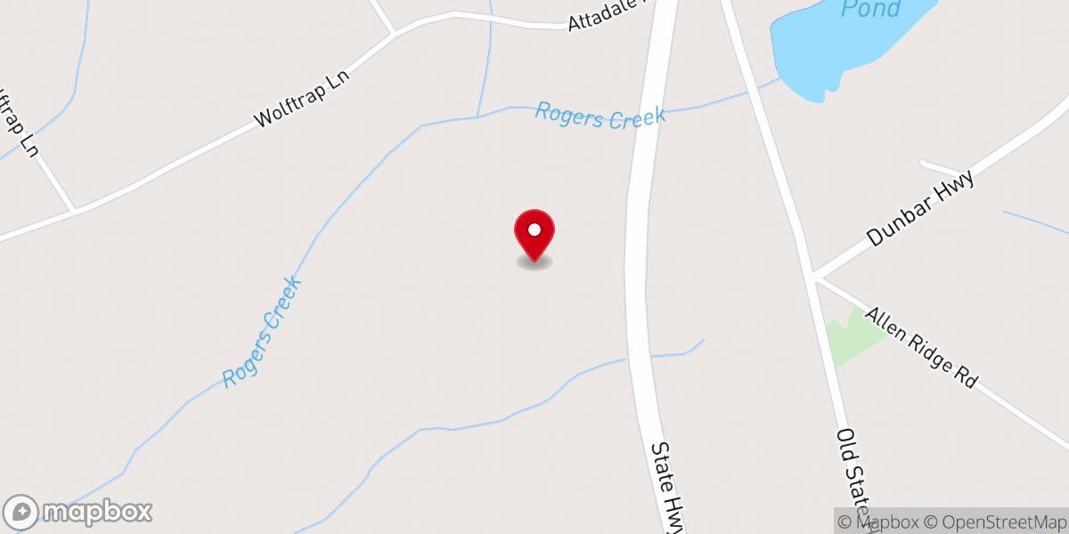 Map showing location of Cedar Fall Baptist Church
