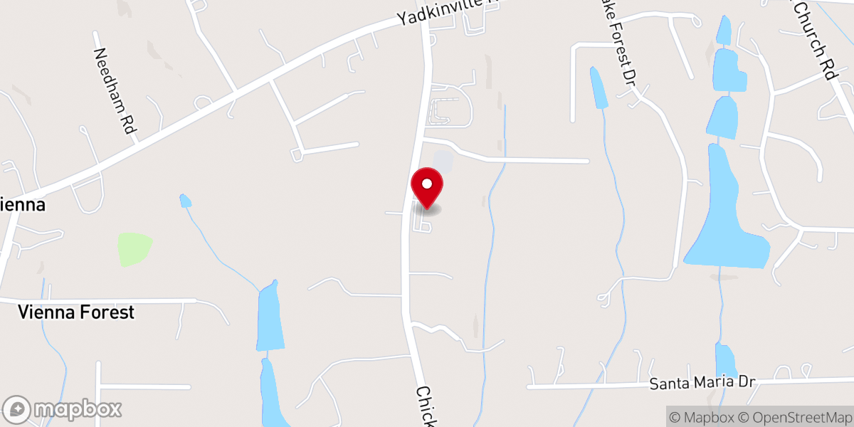Map showing location of Vienna Baptist Church