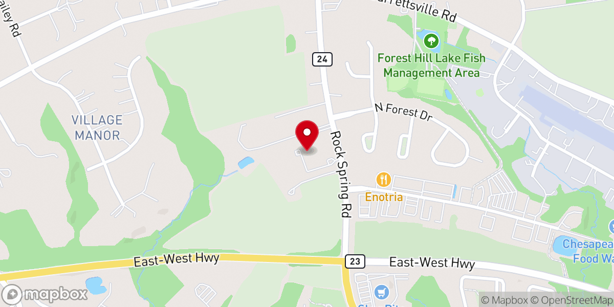 Map showing location of Forest Hill Presbyterian Church