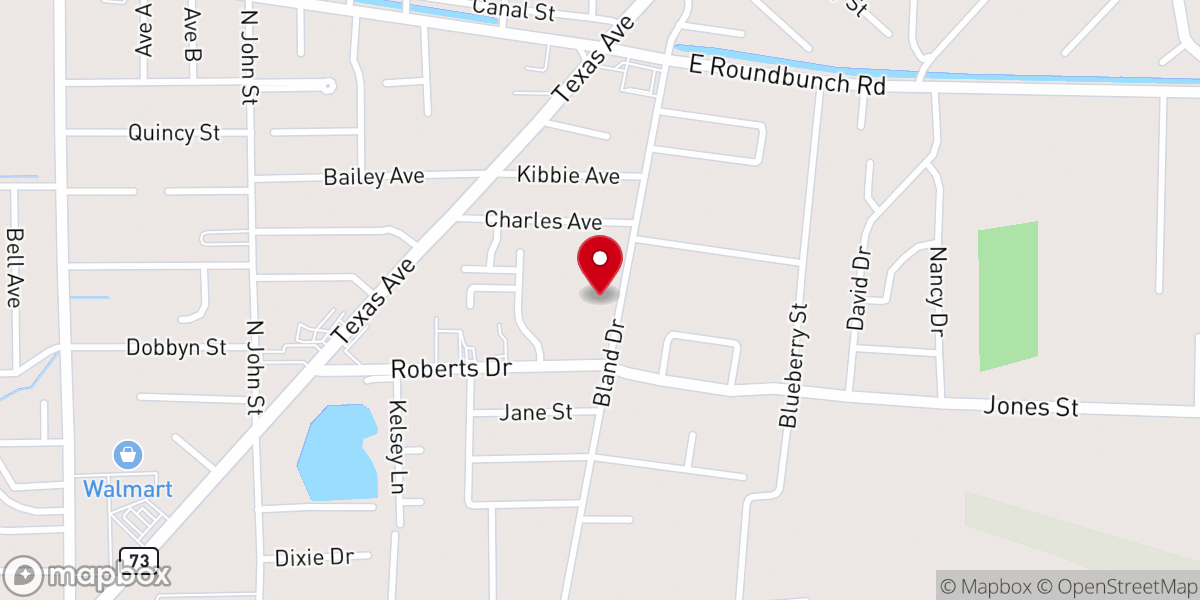 Map showing location of Second Baptist Church