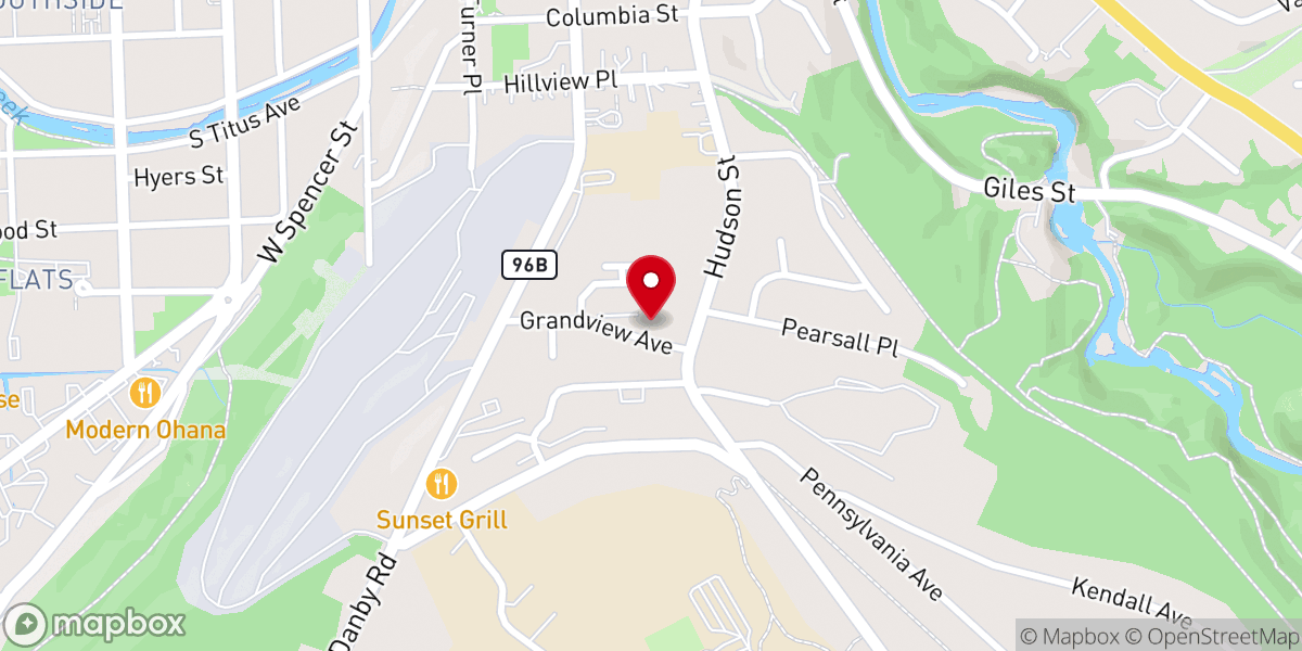 Map showing location of South Hill Church of the Nazarene