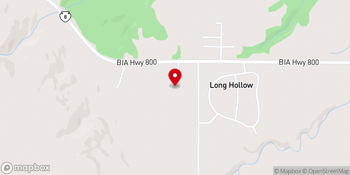 Map showing location of Long Hollow Church