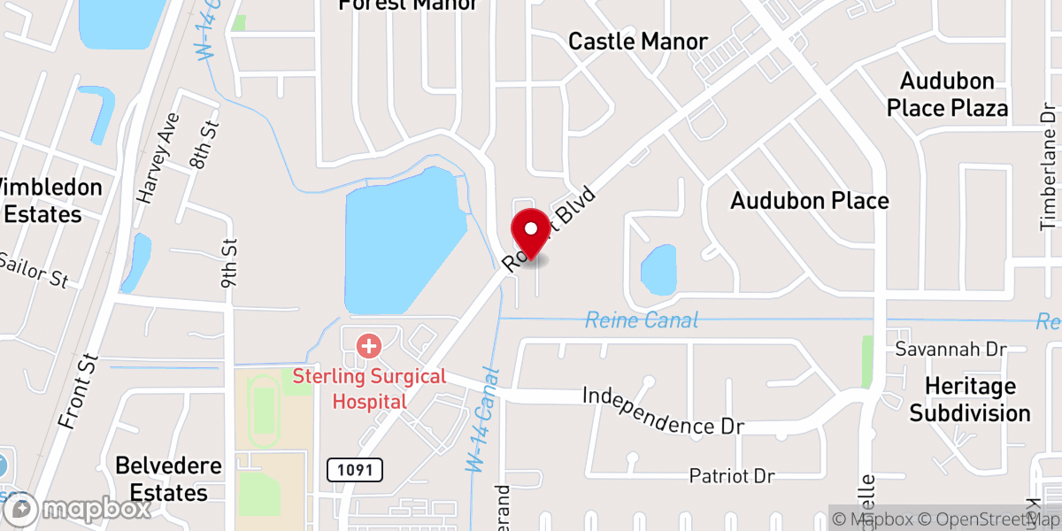 Map showing location of Covenant Baptist Church