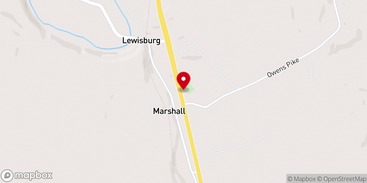 Map showing location of Lewisburg Baptist Church