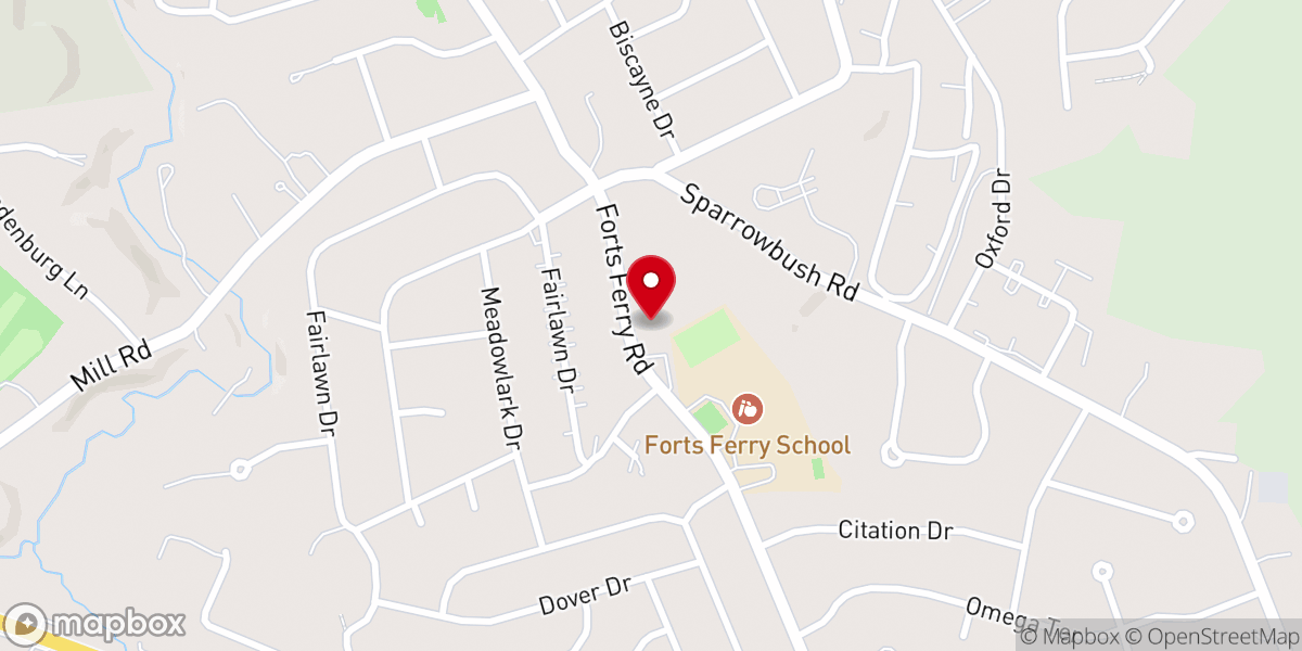 Map showing location of Latham Community Baptist Church