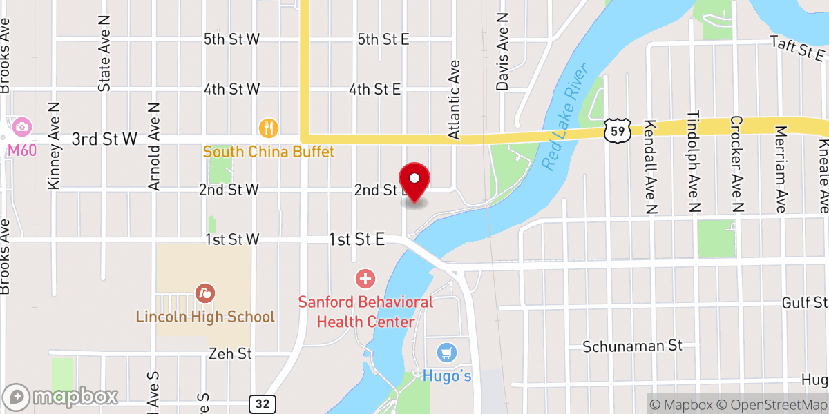 Map showing location of United Methodist Church