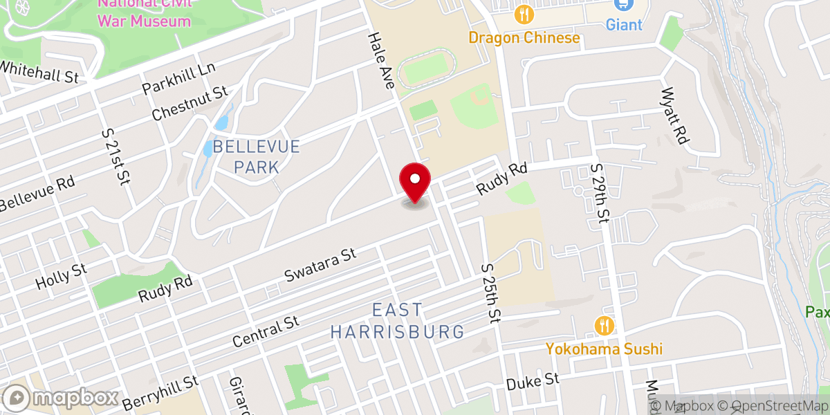 Map showing location of From the Heart Church Ministries of Harrisburg