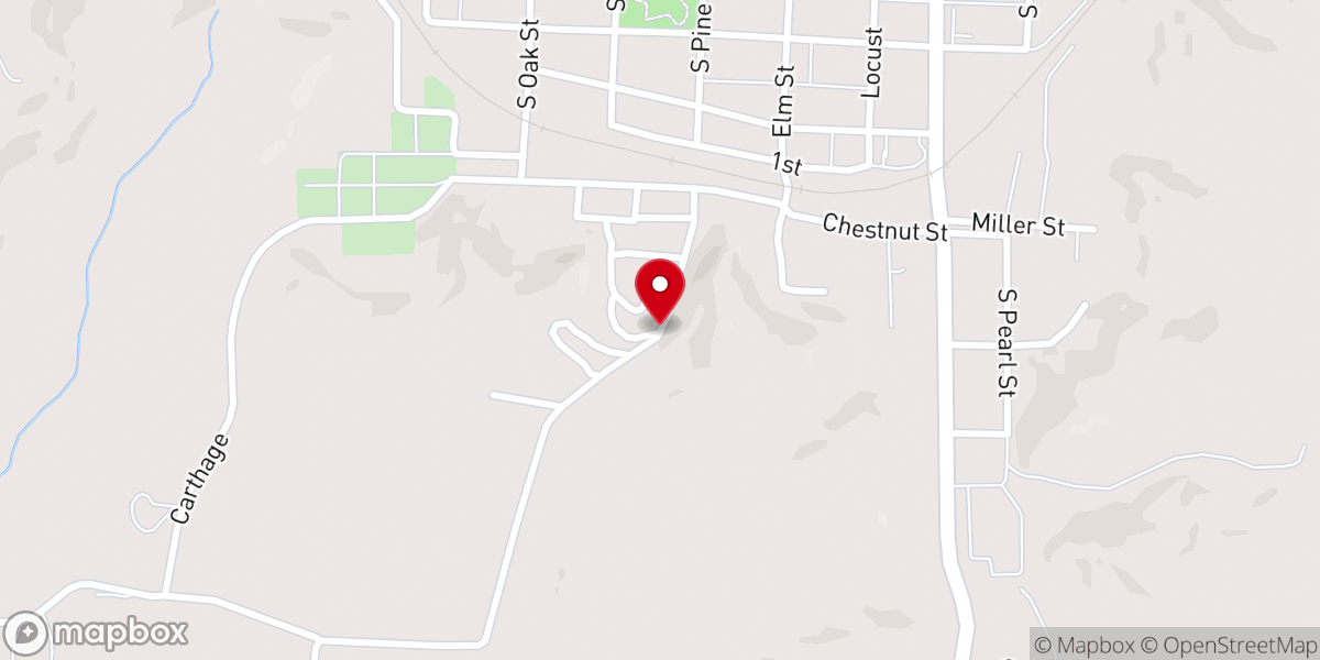 Map showing location of Hephzibah Holiness Camp