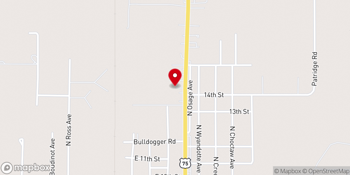 Map showing location of Northpoint Assembly of God