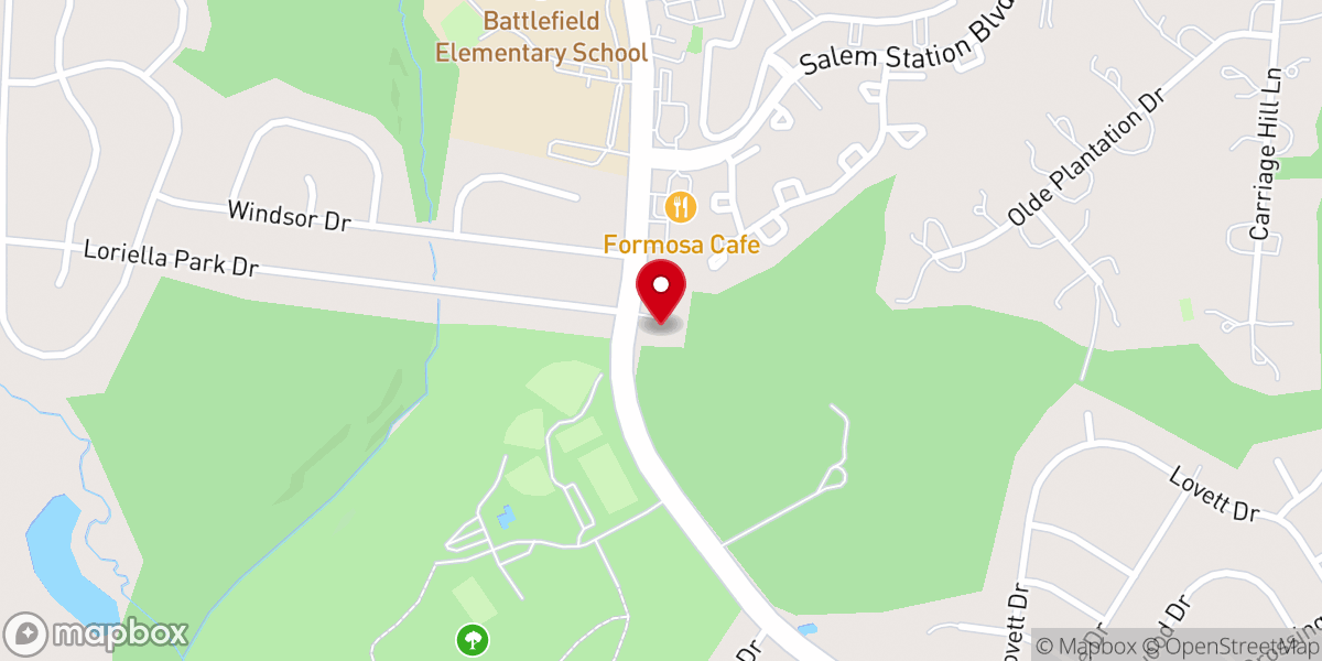 Map showing location of Immanuel Baptist Church