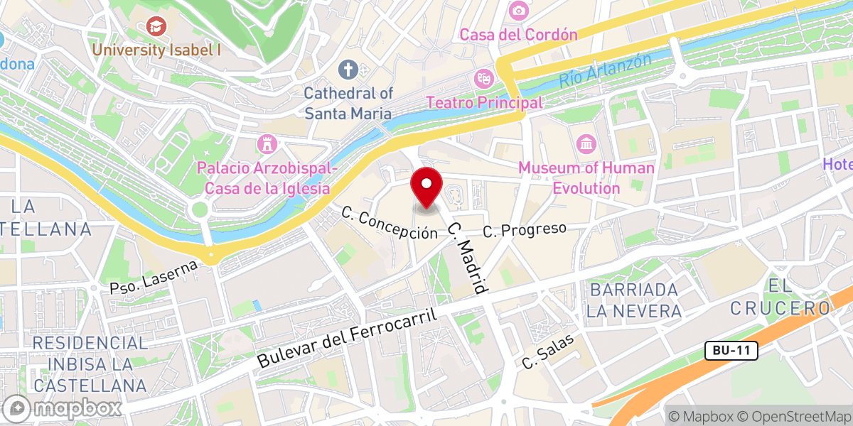 Map showing location of Antiguo Monasterio de Franciscanas Concepcionistas de San Luis