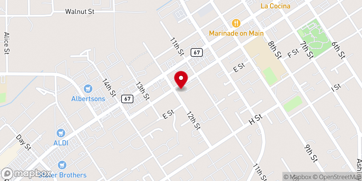 Map showing location of Church In Ramona