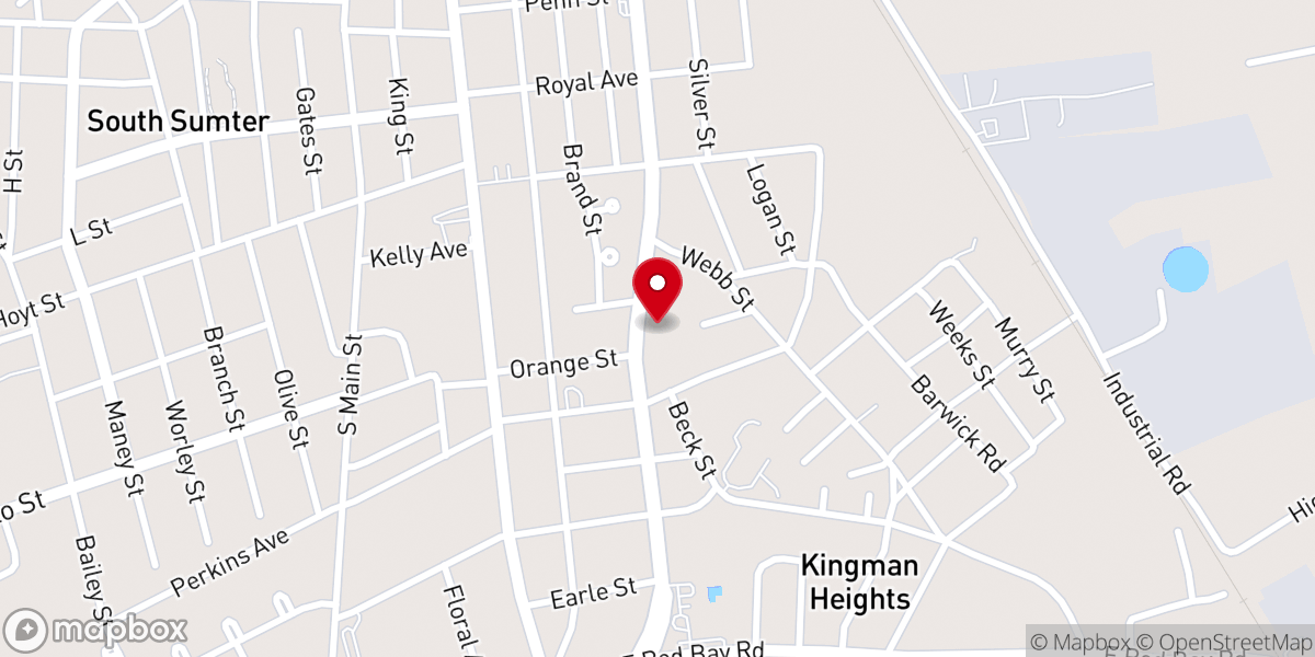 Map showing location of Sumter Berea Seventh-day Adventist Church